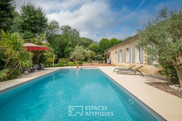 Ancien chai réhabilité en bord de Dordogne