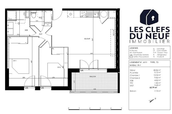 Appartement 3 pièces de 83m² + Balcon + 2 parking ! L'UNION