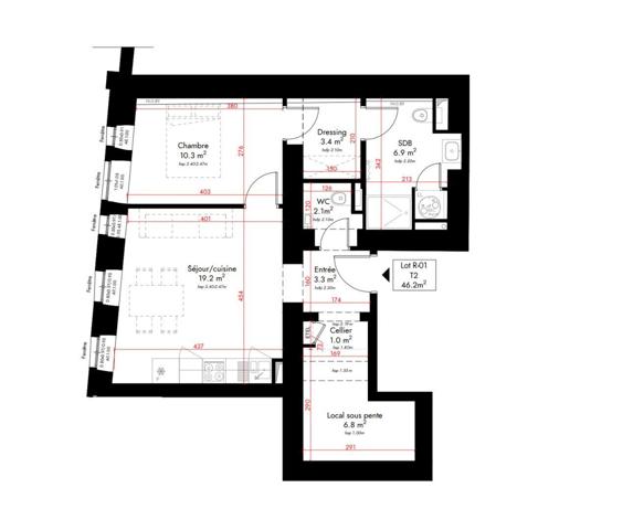 Appartement à vendre 2 pièces 53 m² Nice