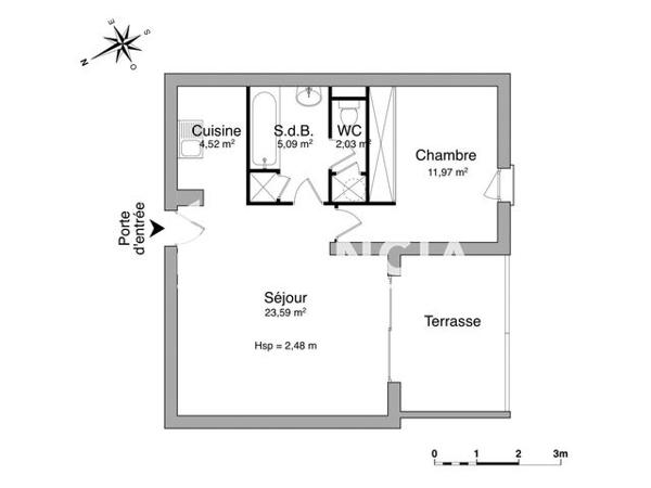 Location Appartement 2 pièces 47.2 m² - 115 ROUTE D'UZES Nimes 30000