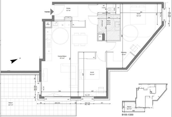 Appartement à vendre 3 pièces 69 m² Eybens