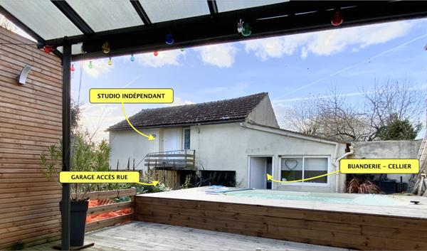 Moutiers-les-Mauxfaits (85540) Maison T7 de 143 m² - Centre Ville au calme - 4 chambres - Piscine