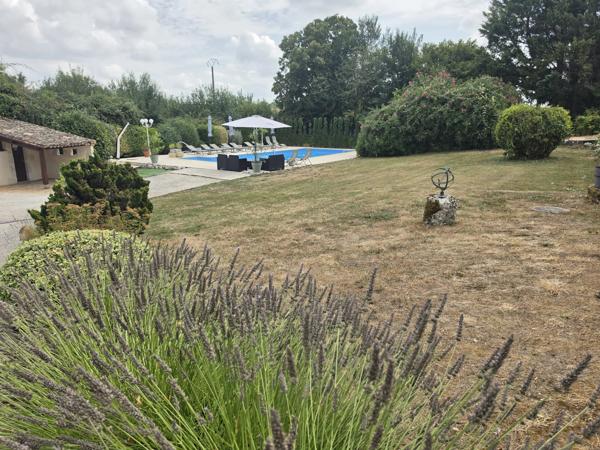 Propriété en pierre avec maison d'amis, piscine, dépendance et 1 hectare de terrain proche de Montaigu-de-Quercy (Tarn-et-Garonne)