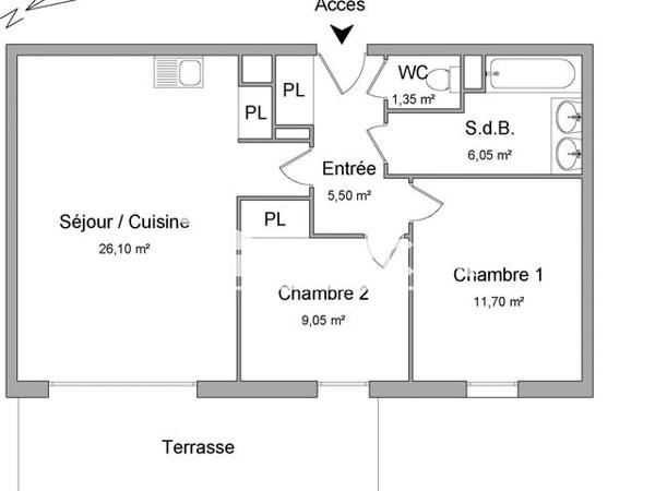 Location Appartement 3 pièces 59.75 m² - 37 RUE DES AVANTS MONTS Montpellier 34080
