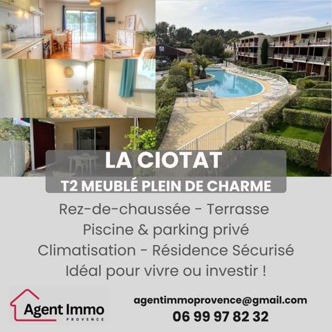 La Ciotat (13600) T2 avec Terrasse & Piscine – Opportunité Rare à La Ciotat