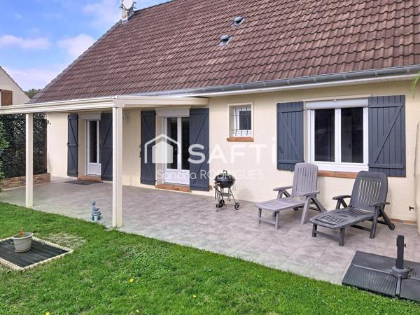 Pavillon construit sur sous sol complet, 5 pièces à la campagne à 8 min de Saint-Quentin sans aucun travaux à prévoir.