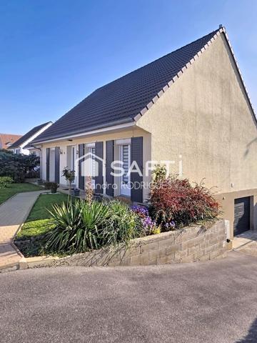Pavillon construit sur sous sol complet, 5 pièces à la campagne à 8 min de Saint-Quentin sans aucun travaux à prévoir.