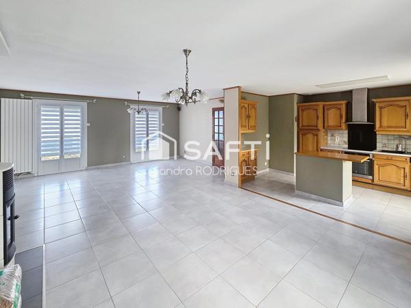 Pavillon construit sur sous sol complet, 5 pièces à la campagne à 8 min de Saint-Quentin sans aucun travaux à prévoir.