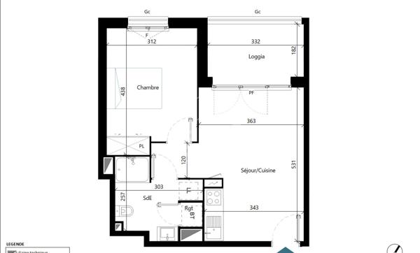Appartement neuf Albi centre-ville - T2 39,82m²