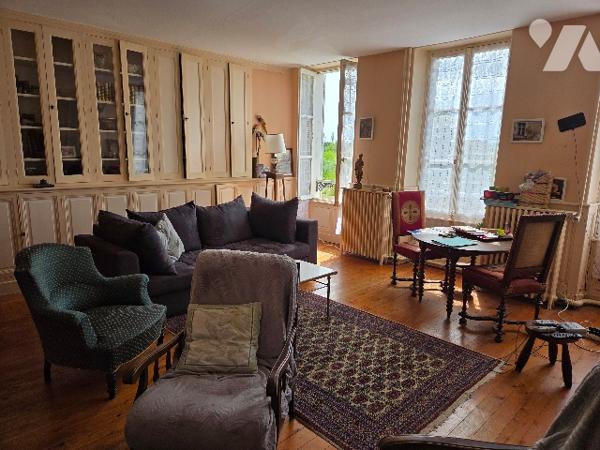 Belle situation, face à la Loire et proches commerces, pour cette maison de maître avec terrain