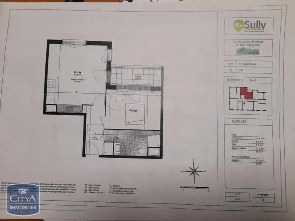 Appartement à louer 2 pièces 44.6m² Montlouis-sur-Loire (37270)