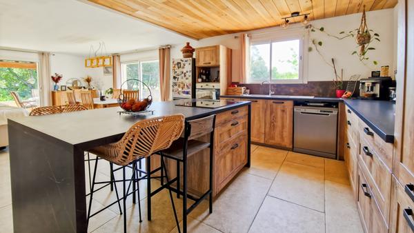 Uzès (30700) A vendre maison avec beau terrain arboré proche Uzès