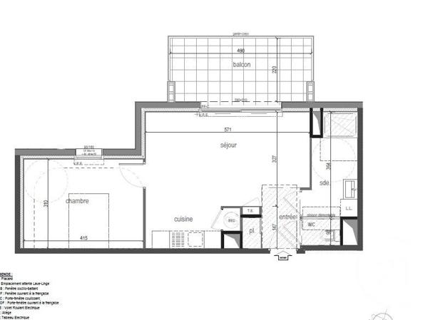 Appartement T2 à vendre  2 pièces - 45,41 m2 PENESTIN - 56