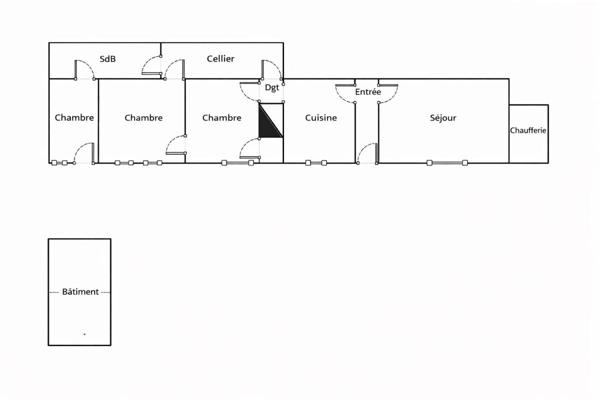 27210 Beuzeville Maison 80 m² avec bâtiment 117 000 Euros