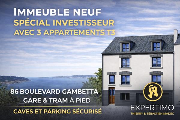 Brest (29200) Brest centre – Immeuble avec permis validé – Vue mer – Opération clé en main