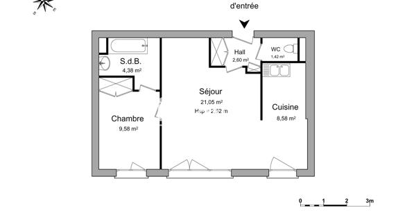 Location Appartement 2 pièces 47.61 m² - Paris 75016
