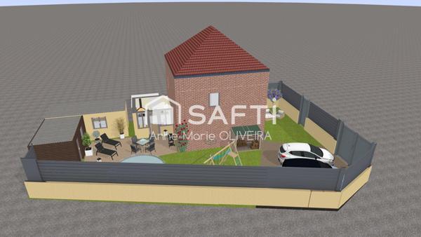 Maison de 5 pièces avec 3ch, jardin + dépendances, proche commodités et axes routiers