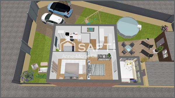 Maison de 5 pièces avec 3ch, jardin + dépendances, proche commodités et axes routiers