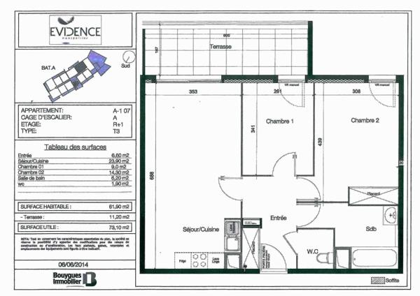 Appartement · Vente Montpellier (34070) 3 pièces · 62m²
