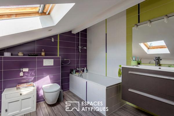 Maison ancienne avec extension et piscine