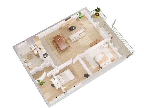 Appartement à vendre 3 pièces 74 m² Sceaux