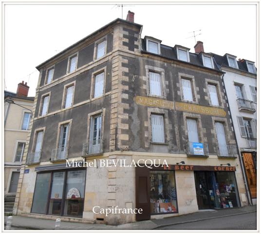 Dpt Nièvre (58), à vendre NEVERS hyper centre ville immeuble de rapport sur cave avec 1 boutique et 3 appartements