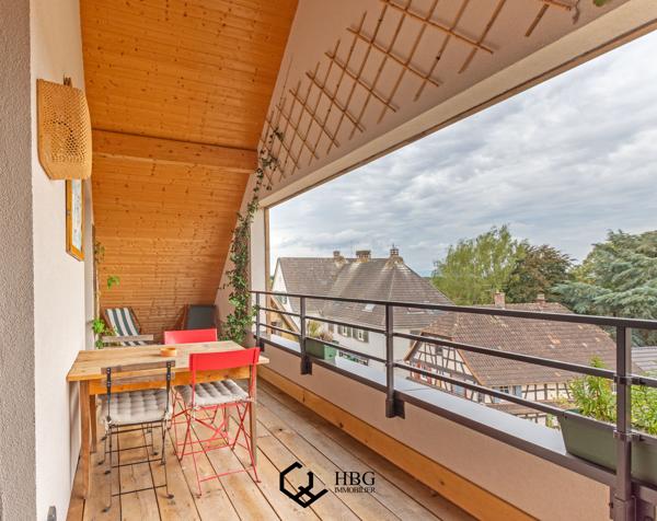 Coup de cœur – Appartement récent dernier étage avec terrasse couverte et vue dégagée