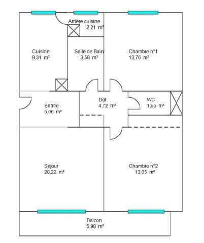 Vente / Appartement T3 à Saint-Nazaire (44600)