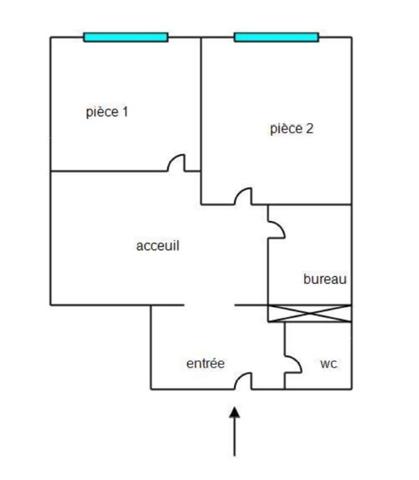 Bureaux · Vente Paris (75019) 2 pièces · 49m²