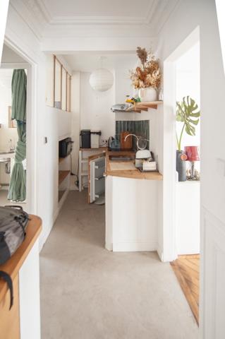 Paris 19 ème : Entre canal de l'Ourcq et Buttes Chaumont, appartement de charme, 2 chambres