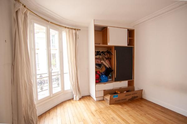 Paris 19 ème : Entre canal de l'Ourcq et Buttes Chaumont, appartement de charme, 2 chambres