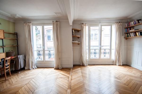 Paris 19 ème : Entre canal de l'Ourcq et Buttes Chaumont, appartement de charme, 2 chambres