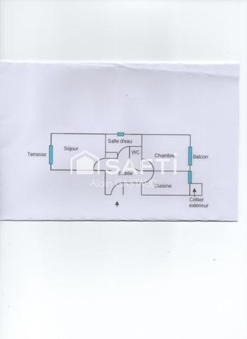 Appartement T2  Traversant de 48 m2 à Saint Raphael entièrement rénové, tout est neuf!!!