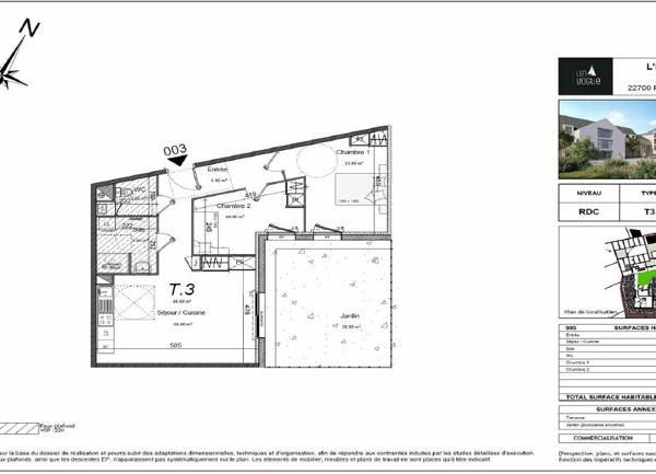 Appartement à vendre  3 pièces • 66,65 m2 Perros-Guirec