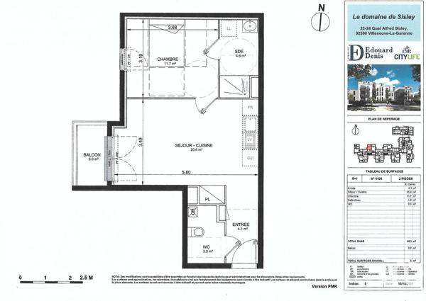 Appartement à vendre 2 pièces 44 m² Villeneuve-la-Garenne
