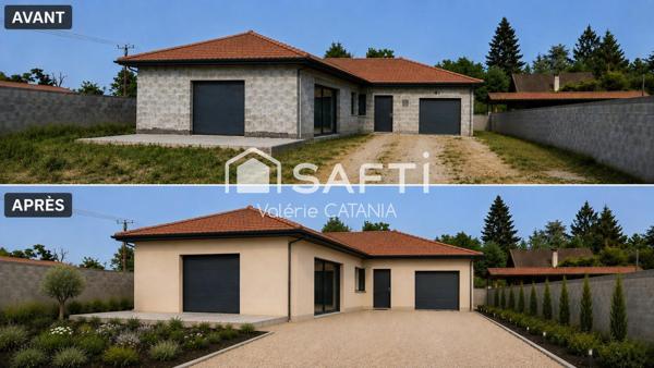Saint-Etienne de st Geoirs, Maison contemporaine de plain-pied – 125 m² – Terrain 675 m²