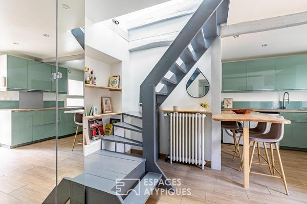 Maison de ville rénovée avec terrasse en centre ville de Crépy-en-Valois