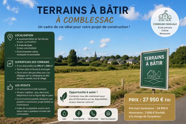 Votre futur terrain à bâtir dans un lotissement à taille humaine