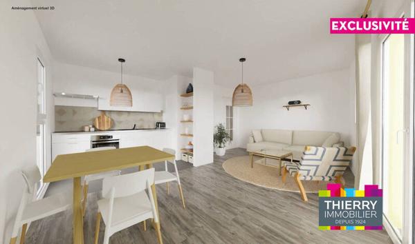 Appartement 3 pièces - 44300 Nantes -  Beaujoire - Saint-Joseph