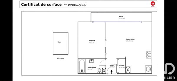 Appartement à vendre 2 pièces 31,2 m² Menton