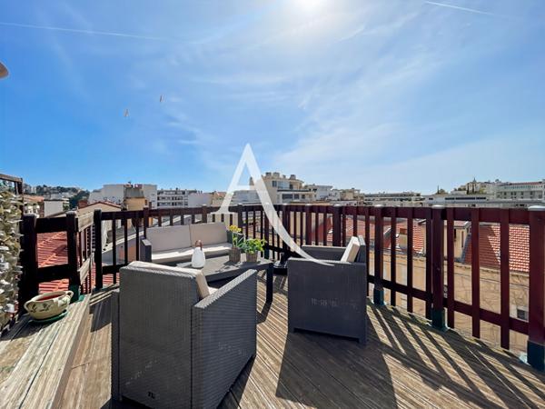 Appartement Cannes 3 pièces, rue d'Antibes, dernier étage