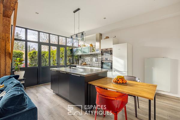 Appartement esprit loft avec jardin dans une ancienne ferme