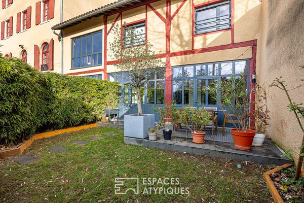 Appartement esprit loft avec jardin dans une ancienne ferme