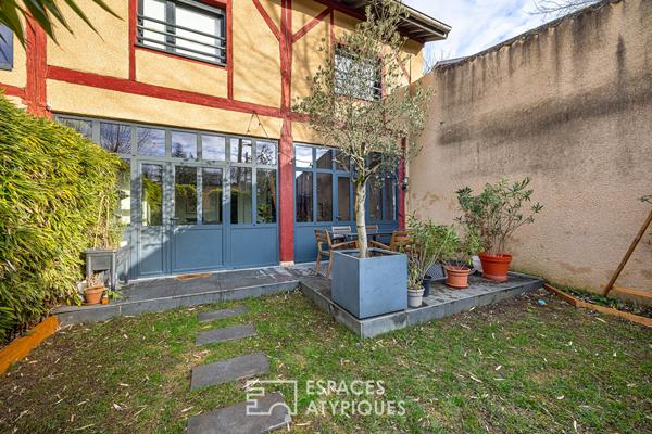 Appartement esprit loft avec jardin dans une ancienne ferme