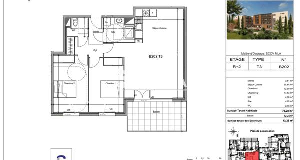 Location Appartement 3 pièces 76.4 m² - Morières-lès-avignon 84310