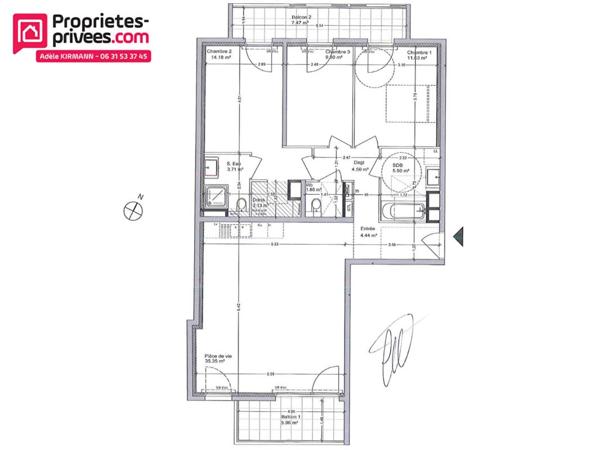 Appartement 92m2 4 pièces au centre de Valserhône 01200