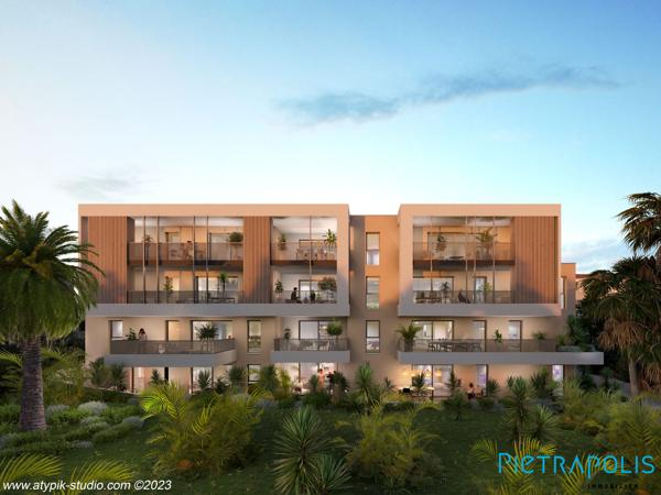 SÈTE - RÉSIDENCE HERMIONE : Appartement T4 83,2m², terrasse 52m², parking