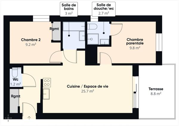Haute Savoie (74), à vendre SAMOENS - Domaine skiable Grand Massif - Appartement T3 en résidence de tourisme