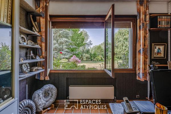Maison d’architecte avec atelier et ponton privatif sur les Hortillonnages