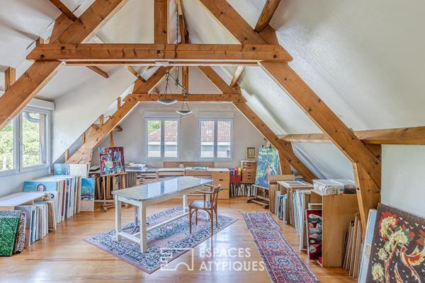Maison d’architecte avec atelier et ponton privatif sur les Hortillonnages